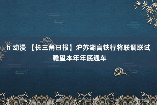 h 动漫 【长三角日报】沪苏湖高铁行将联调联试 瞻望本年年底通车