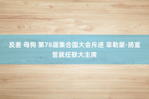 反差 母狗 第78届集合国大会斥逐 菲勒蒙·扬宣誓就任联大主席