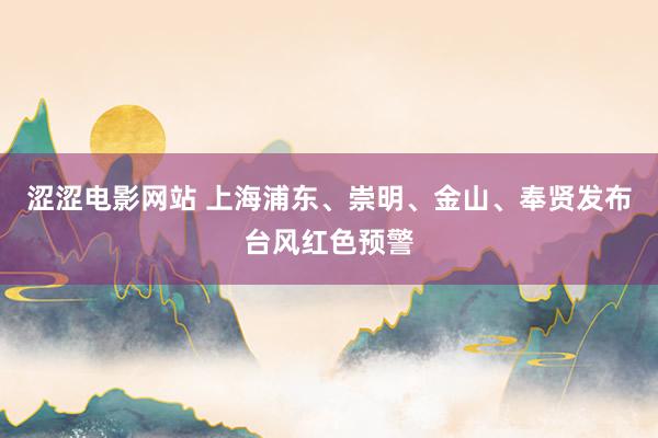 涩涩电影网站 上海浦东、崇明、金山、奉贤发布台风红色预警