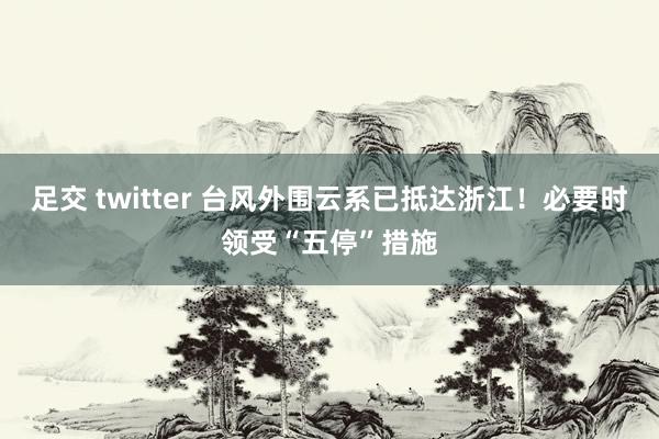 足交 twitter 台风外围云系已抵达浙江！必要时领受“五停”措施