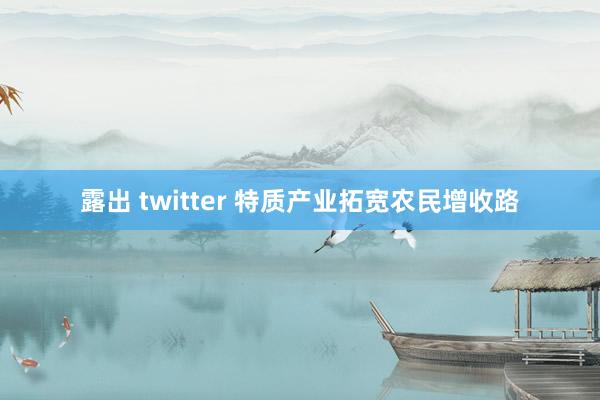 露出 twitter 特质产业拓宽农民增收路