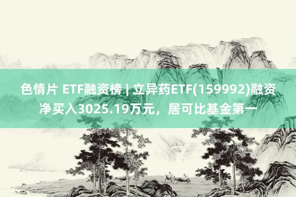 色情片 ETF融资榜 | 立异药ETF(159992)融资净买入3025.19万元，居可比基金第一