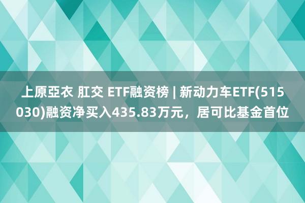 上原亞衣 肛交 ETF融资榜 | 新动力车ETF(515030)融资净买入435.83万元，居可比基金首位