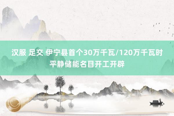 汉服 足交 伊宁县首个30万千瓦/120万千瓦时平静储能名目开工开辟