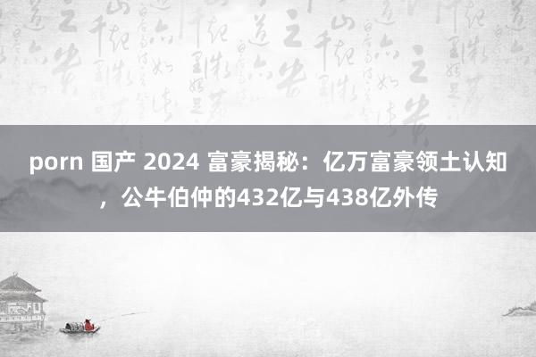 porn 国产 2024 富豪揭秘：亿万富豪领土认知，公牛伯仲的432亿与438亿外传