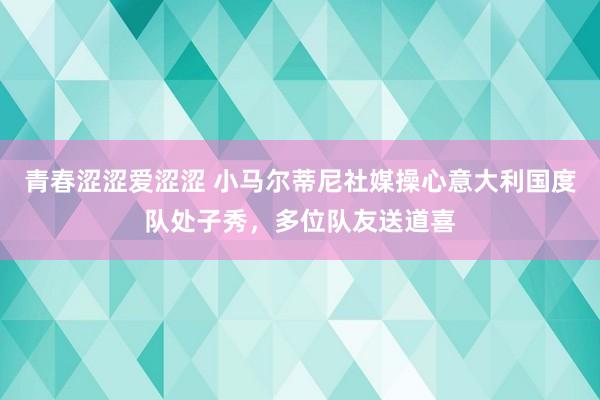 青春涩涩爱涩涩 小马尔蒂尼社媒操心意大利国度队处子秀，多位队友送道喜