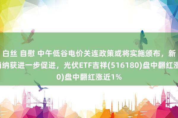 白丝 自慰 中午低谷电价关连政策或将实施颁布，新动力消纳获进一步促进，光伏ETF吉祥(516180)盘中翻红涨近1%