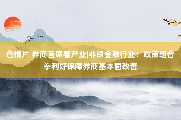 色情片 券商首席看产业|非银金融行业：政策组合拳利好保障券商基本面改善