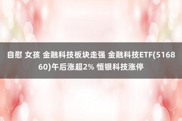 自慰 女孩 金融科技板块走强 金融科技ETF(516860)午后涨超2% 恒银科技涨停