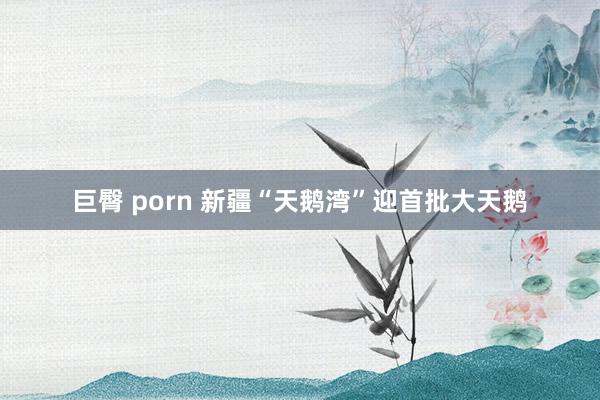 巨臀 porn 新疆“天鹅湾”迎首批大天鹅