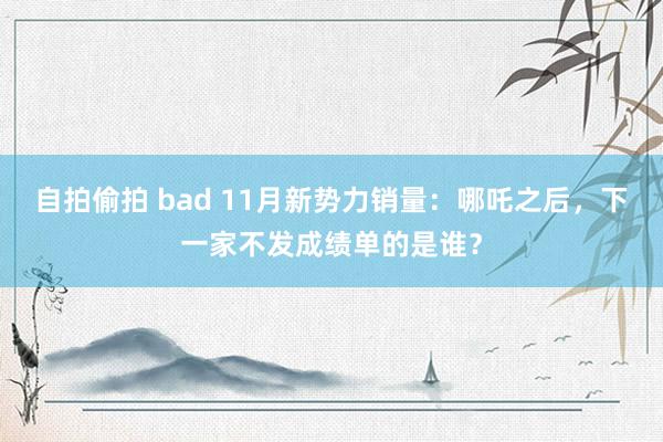 自拍偷拍 bad 11月新势力销量：哪吒之后，下一家不发成绩单的是谁？