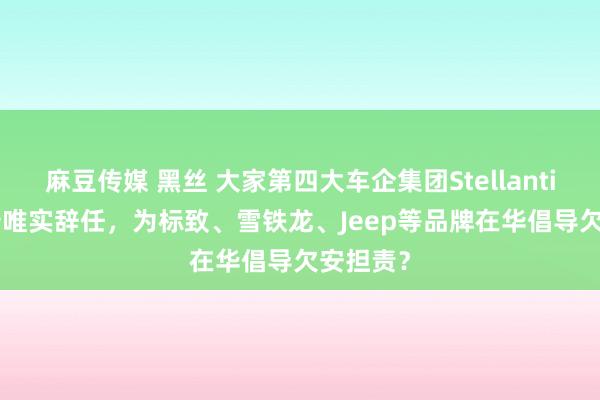 麻豆传媒 黑丝 大家第四大车企集团Stellantis CEO唐唯实辞任，为标致、雪铁龙、Jeep等品牌在华倡导欠安担责？