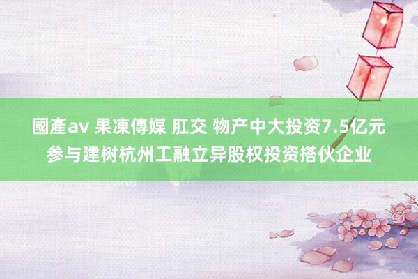 國產av 果凍傳媒 肛交 物产中大投资7.5亿元参与建树杭州工融立异股权投资搭伙企业