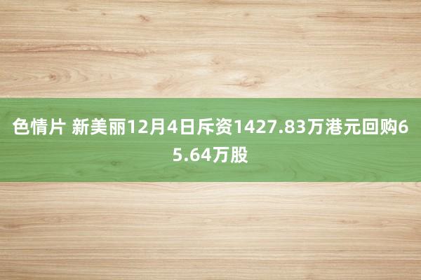 色情片 新美丽12月4日斥资1427.83万港元回购65.64万股