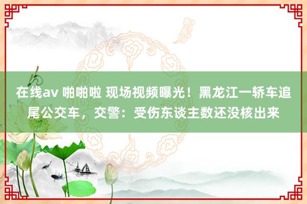 在线av 啪啪啦 现场视频曝光！黑龙江一轿车追尾公交车，交警：受伤东谈主数还没核出来