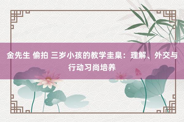 金先生 偷拍 三岁小孩的教学圭臬：理解、外交与行动习尚培养