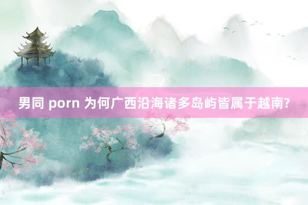 男同 porn 为何广西沿海诸多岛屿皆属于越南?