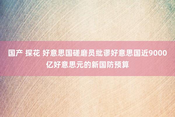 国产 探花 好意思国磋磨员纰谬好意思国近9000亿好意思元的新国防预算