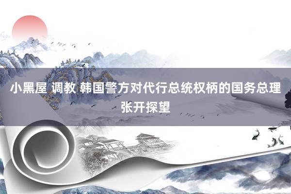 小黑屋 调教 韩国警方对代行总统权柄的国务总理张开探望