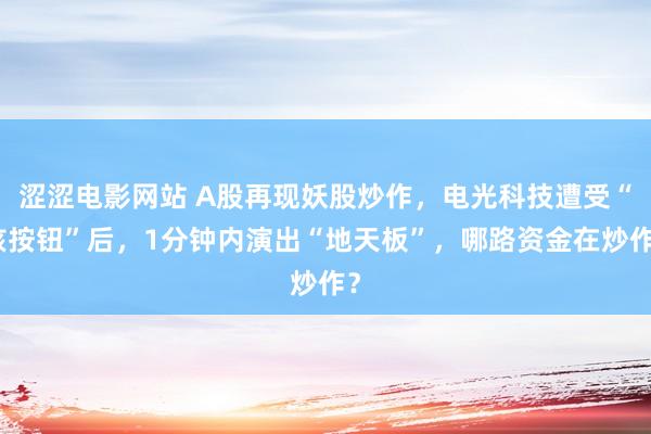 涩涩电影网站 A股再现妖股炒作，电光科技遭受“核按钮”后，1分钟内演出“地天板”，哪路资金在炒作？