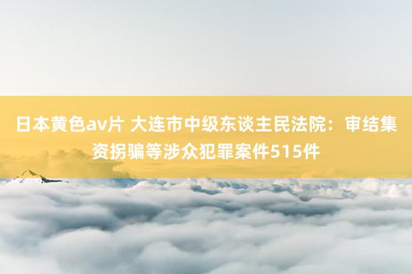 日本黄色av片 大连市中级东谈主民法院：审结集资拐骗等涉众犯罪案件515件