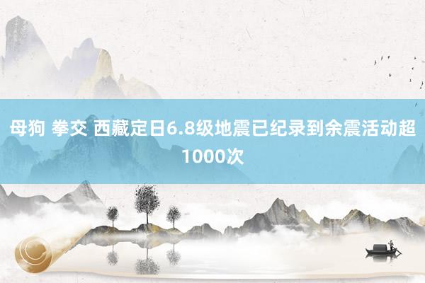 母狗 拳交 西藏定日6.8级地震已纪录到余震活动超1000次